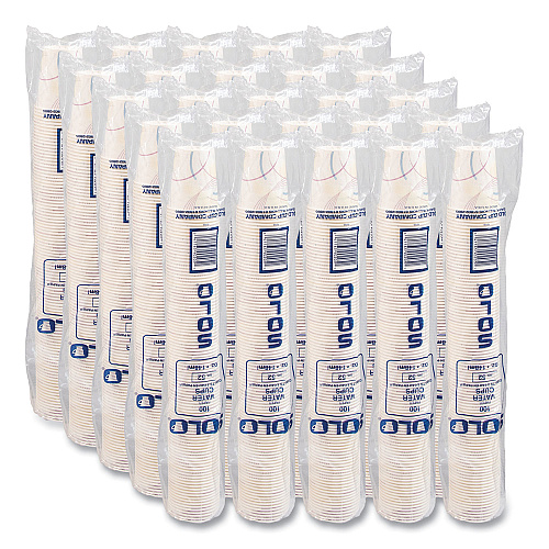 SOLO Paper Water Cups, ProPlanet Seal, Cold, 5 oz, Meridian Design, Multicolored, 100/Sleeve, 25 Sleeves/Carton (52MD)