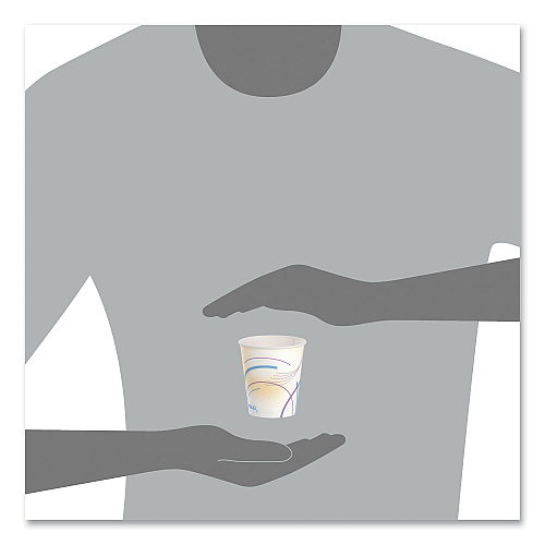 SOLO Paper Water Cups, ProPlanet Seal, Cold, 5 oz, Meridian Design, Multicolored, 100/Sleeve, 25 Sleeves/Carton (52MD)