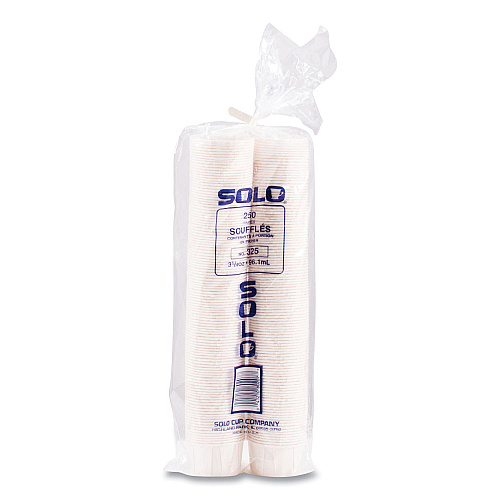 SOLO Paper Portion Cups, ProPlanet Seal, 3.25 oz, White, 250/Bag, 20 Bags/Carton (325)