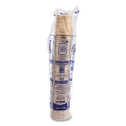 SOLO Single Sided Poly Paper Hot Cups, 10 oz, Mistique Design, 50/Bag, 20 Bags/Carton (370MS)