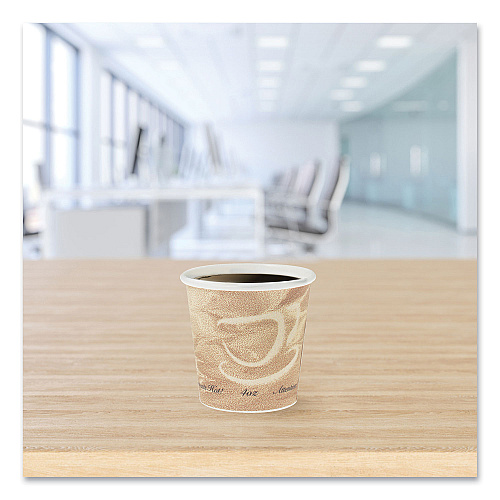 SOLO Single Sided Poly Paper Hot Cups, 4 oz, Mistique Design, 1,000/Carton (374MS)