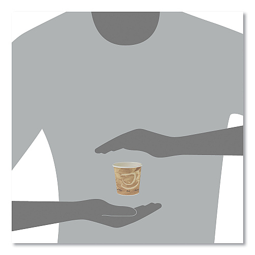 SOLO Single Sided Poly Paper Hot Cups, 4 oz, Mistique Design, 1,000/Carton (374MS)