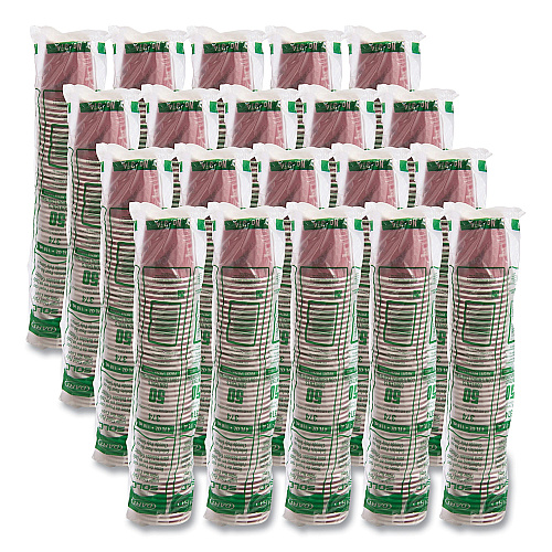 SOLO Single-Sided Poly Paper Hot Cups, 4 oz, Bistro Design, 50/Pack, 20 Pack/Carton (374SI)