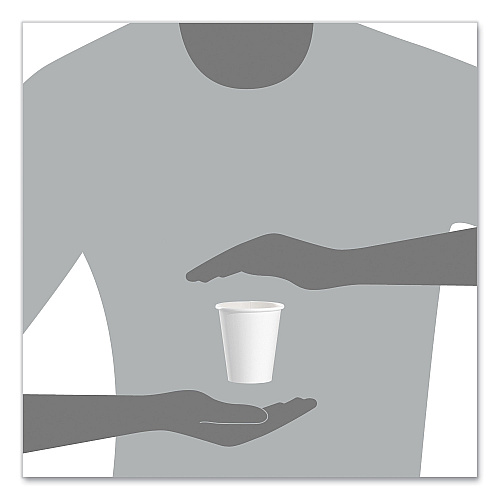 SOLO Single-Sided Poly Paper Hot Cups, 6 oz, White, 50/Pack, 20 Packs/Carton (376W)