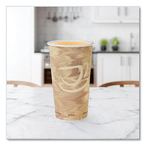 SOLO Single Sided Poly Paper Hot Cups, 20 oz, Mistique Design, 40/Bag, 15 Bags/Carton (420MS)