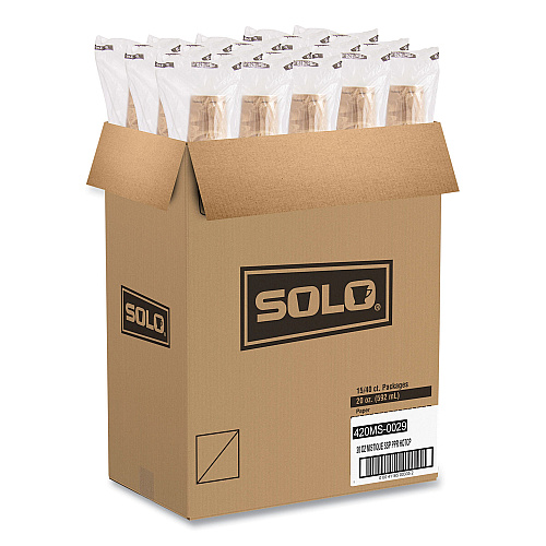 SOLO Single Sided Poly Paper Hot Cups, 20 oz, Mistique Design, 40/Bag, 15 Bags/Carton (420MS)