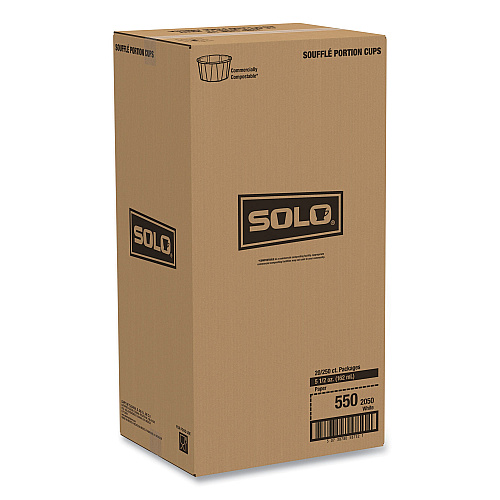 SOLO Paper Portion Cups, ProPlanet Seal, 5.5 oz, White, 250/Bag, 20 Bags/Carton (550)