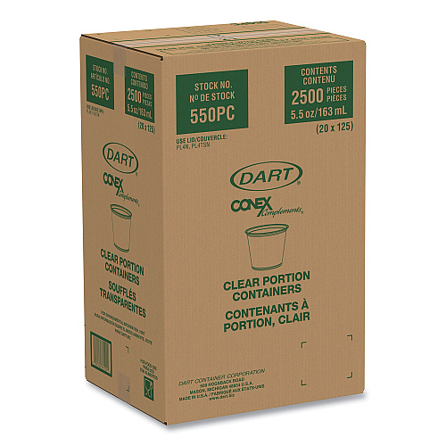 Dart Conex Complements Portion/Medicine Cups, 5.5 oz, Translucent, 125/Bag, 20 Bags/Carton (550PC)