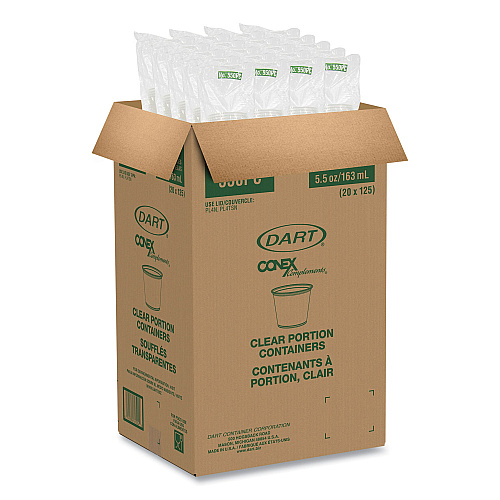 Dart Conex Complements Portion/Medicine Cups, 5.5 oz, Translucent, 125/Bag, 20 Bags/Carton (550PC)