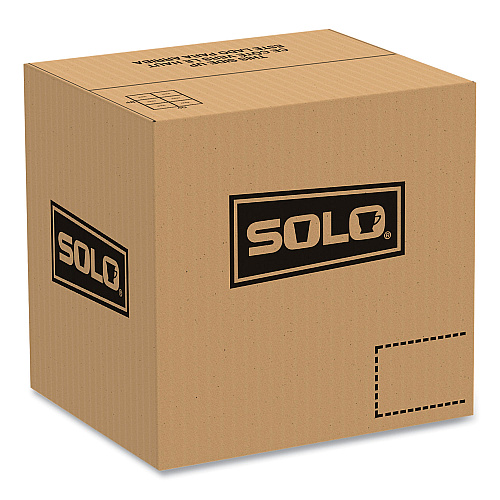 SOLO OctaView Hinged-Lid Hot Food Containers, 3-Compartment, 38 oz, 9.55 x 9.1 x 2.4, Black/Clear, Plastic, 100/Carton (809014PP94)