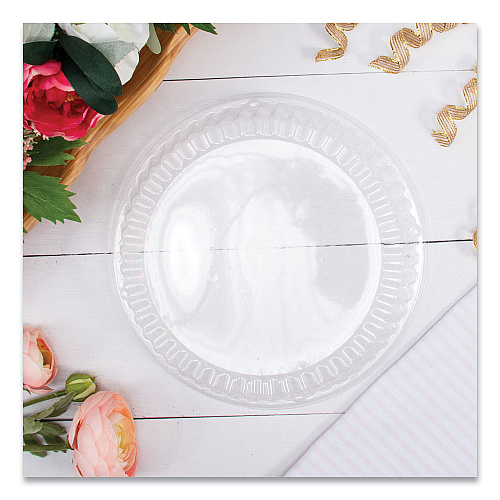 Dart Dome Covers for Dinnerware, For 9" Foam Plates, Clear, Plastic, 125/Bag, 4 Bags/Carton (CL9P)