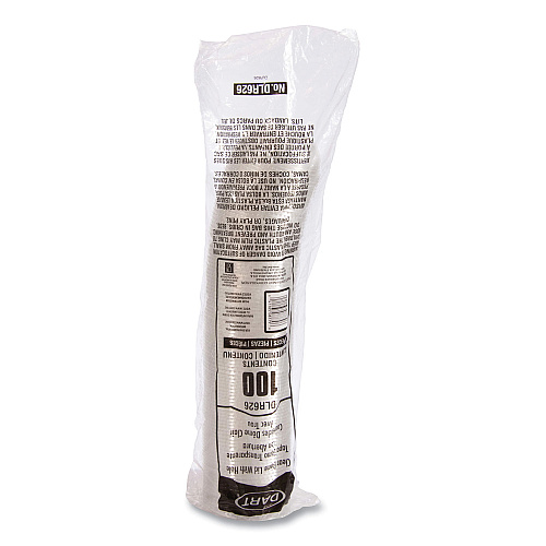 Dart Ultra Clear Dome Cold Cup Lids, Fits 16 oz to 24 oz Cups, PET, Clear, 100/Pack (DLR626PK)