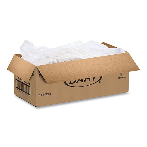 SOLO Reliance Mediumweight Cutlery, Standard Size, Knife, Bulk, White, 1,000/Carton (RSWK)