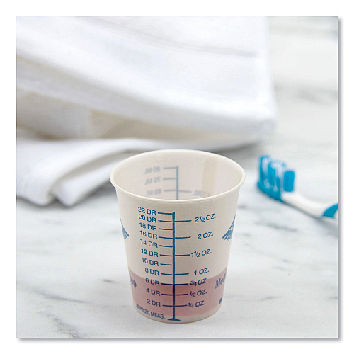 SOLO Paper Specimen Cups, 8 oz, Blue/White, 50/Sleeve, 20 Sleeves/Carton (SC378)