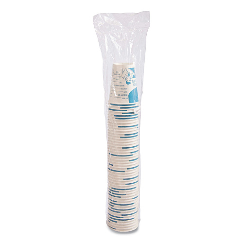 SOLO Paper Specimen Cups, 8 oz, Blue/White, 50/Sleeve, 20 Sleeves/Carton (SC378)
