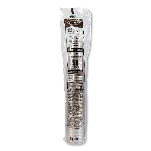 Dart Ultra Clear PET Cold Cups, 24 oz, Clear, 50/Sleeve, 12 Sleeves/Carton (TD24)