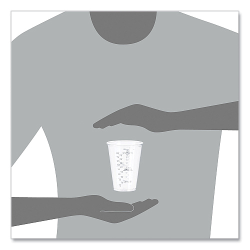 Dart PET Graduated Medical and Dental Cups, 10 oz, Clear, Graduated, 50/Bag, 20 Bags/Carton (TP10DGM)