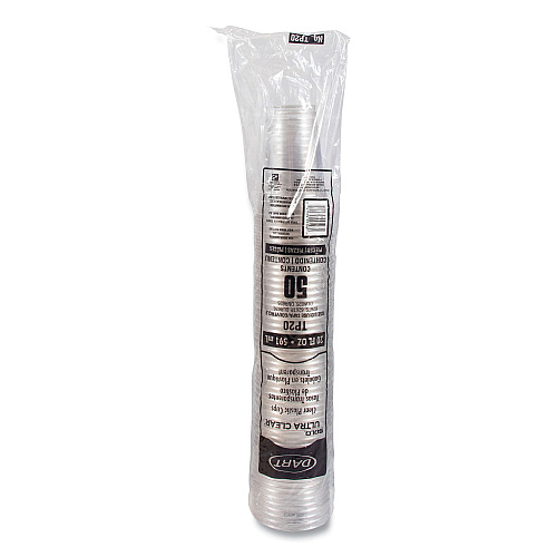 SOLO Ultra Clear Cups, 20 oz, PET, 50/Bag, 12 Bags/Carton (TP20)