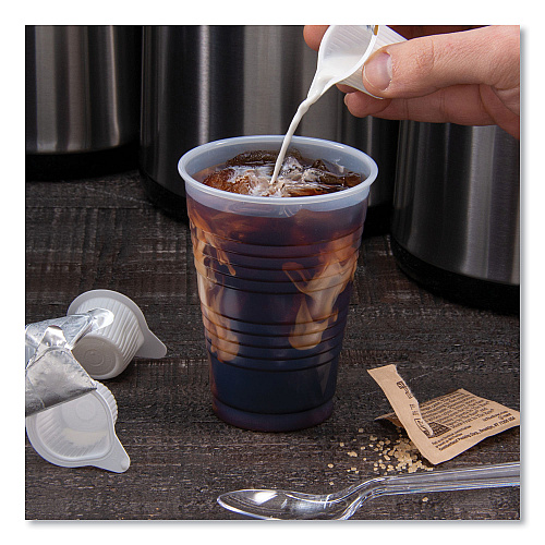 Dart High-Impact Polystyrene Squat Cold Cups, 12 oz, Translucent, 50 Cups/Sleeve, 20 Sleeves/Carton (Y12S)