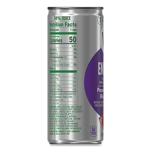 Campbells +ENERGY, Pomegranate Blueberry, 8 oz Can, 24/Carton (35100014)