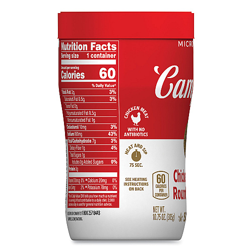 Campbells Soup On The Go Chicken with Mini Noodles, 10.75 oz Cup, 8/Carton (35100007)