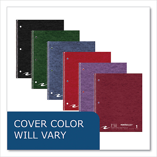 Roaring Spring Stasher Wirebound Notebooks, 1-Subject, Medium/College Rule, Randomly Assorted Cover, (100) 11 x 9 Sheets, 24/Carton (13098CS)
