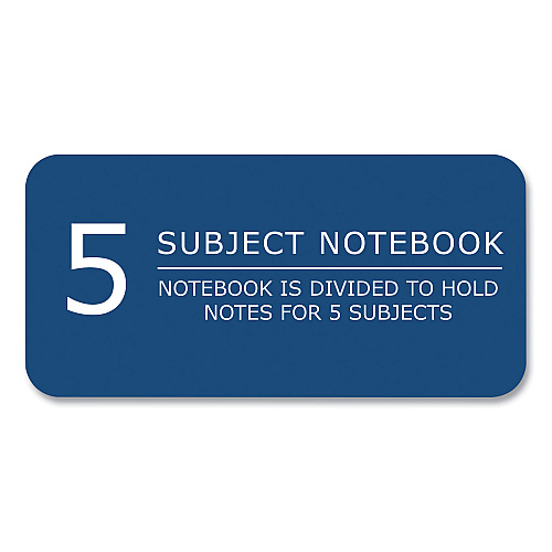 Roaring Spring Subject Wirebound Notebook, 5-Subject, Medium/College Rule, Assorted Cover, (180) 10.5 x 8 Sheets, 12/Carton (10381CS)
