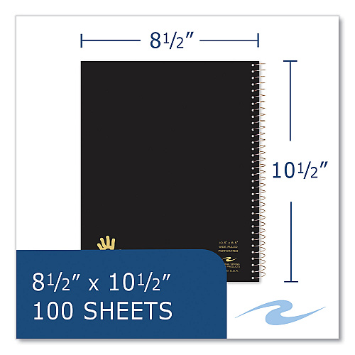 Roaring Spring Lefty Notebook, 1-Subject, Wide/Legal Rule, Assorted Cover Colors, (100) 10.5 x 8.5 Sheets, 24/Carton (13505CS)