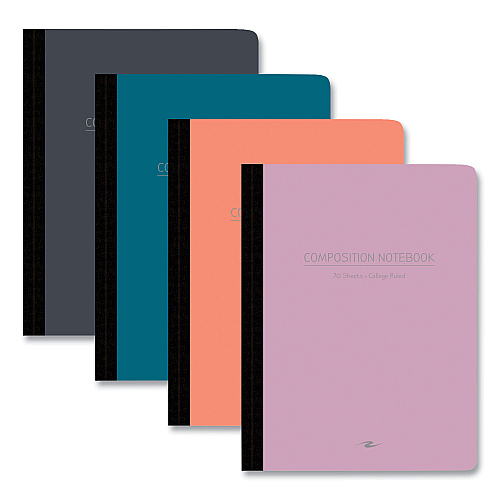 Roaring Spring Poly Flex Composition Notebook, Med/College Rule, Assorted Cover, (70) 9.75 x 7.5 Sheets, 24/Carton (77294CS)