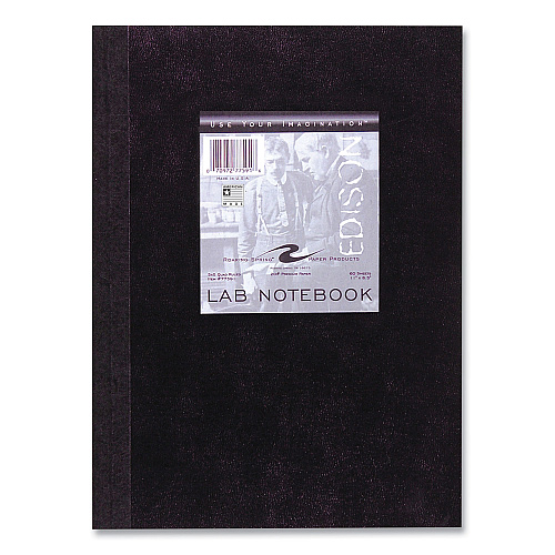 Roaring Spring Lab and Science Black Notebook, Quad Rule (5 sq/in), Black Cover, (60) 11 x 8.5 Sheets, 24/Carton (77591CS)