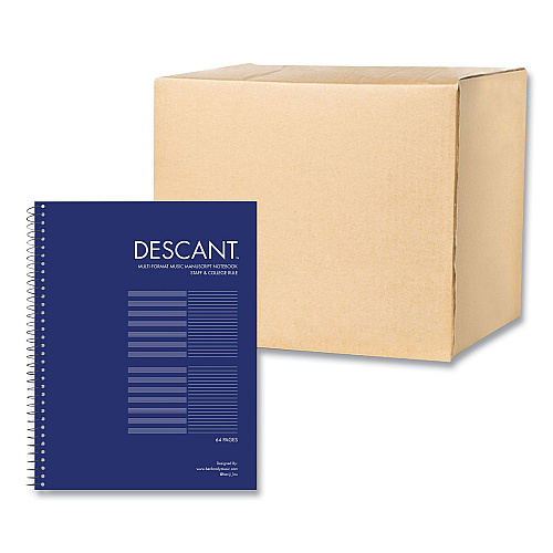 Roaring Spring Music Notebook, Medium/College Rule, Transcription Format, Blue Cover, (32) 8.5 x 11 Sheets, 24/Carton (11032CS)