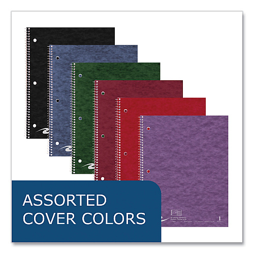 Roaring Spring Stasher Wirebound Notebooks, 1-Subject, Narrow Rule, Randomly Assorted Cover, (100) 11 x 9 Sheets, 24/Carton (11097CS)