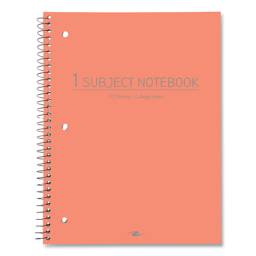 Roaring Spring Subject Wirebound Promo Notebook, 1-Subject, Med/College Rule, Assorted Cover, (70) 10.5 x 8 Sheets, 24/Carton (10034CS)