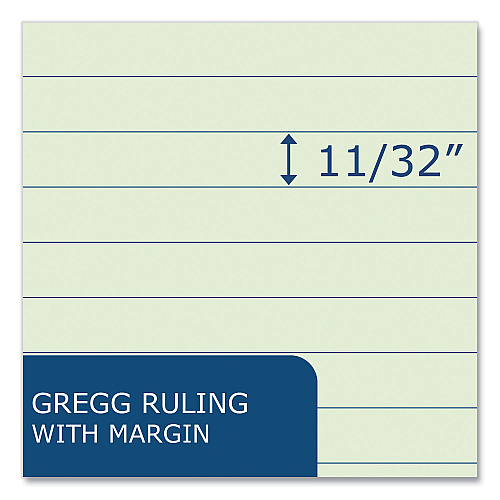 Roaring Spring Boardroom Series Steno Pad, Gregg Ruled, Brown Cover, 80 Green 6 x 9 Sheets, 72 Pads/Carton (12103CS)