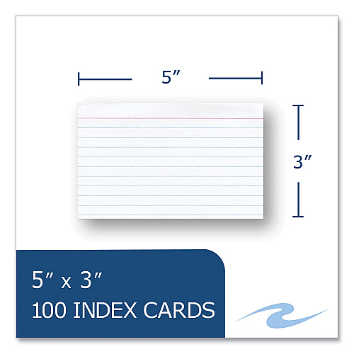 Roaring Spring Environotes Recycled Index Cards, Narrow Rule, 3 x 5 White, 100 Cards, 36/Carton (74824CS)