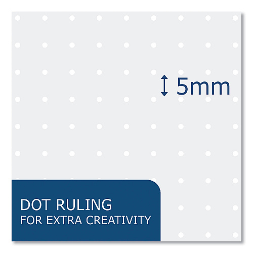 Roaring Spring Whitelines Notebook, Dot Rule (5 mm), Gray/Orange Cover, (70) 8.25 x 5.75 Sheets, 12/Carton (17006CS)