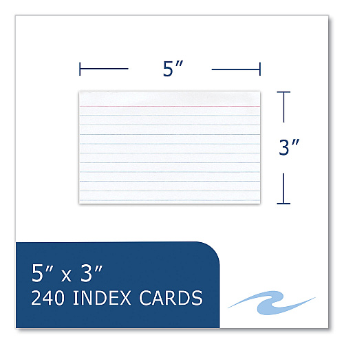 Roaring Spring Trayed Index Cards, Narrow Rule, 3 x 5, 240 Cards/Tray, 36/Carton (28031CS)