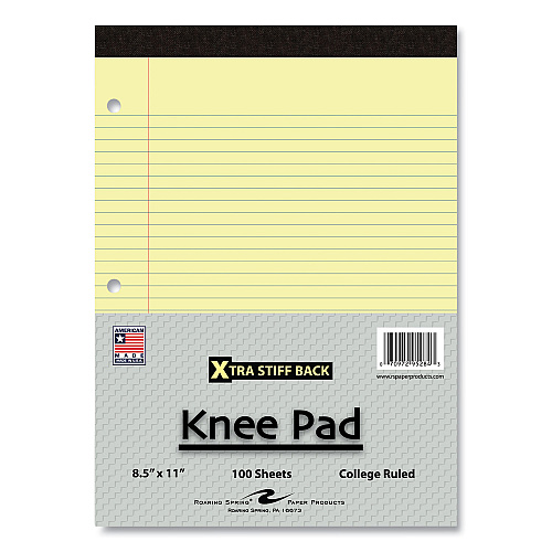 Roaring Spring Stiff-Back Pad, Medium/College Rule, 100 Canary 8.5 x 11 Sheets, 36/Carton (95284CS)