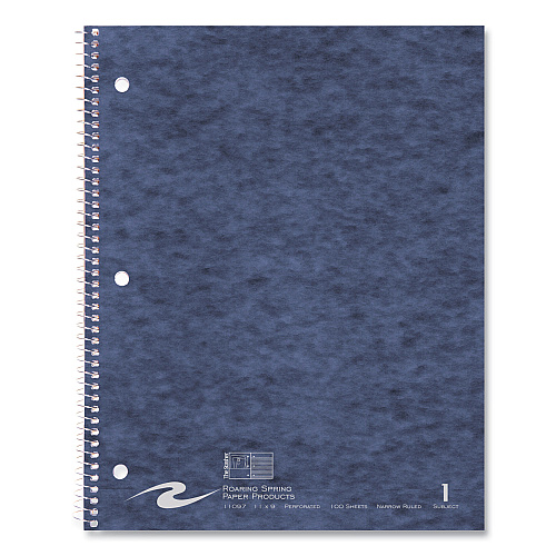 Roaring Spring Stasher Wirebound Notebooks, 1-Subject, Narrow Rule, Randomly Assorted Cover, (100) 11 x 9 Sheets, 24/Carton (11097CS)