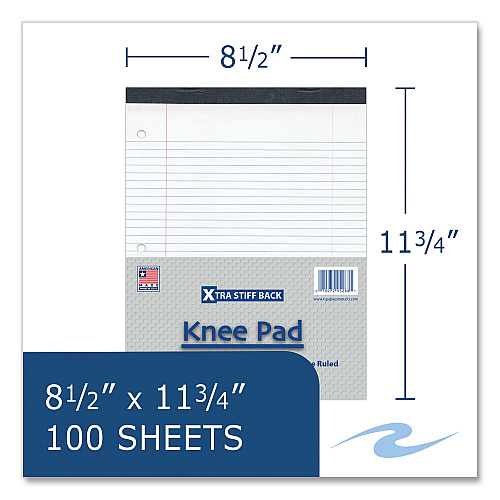 Roaring Spring Stiff-Back Pad, Medium/College Rule, 100 White 8.5 x 11 Sheets, 36/Carton (95288CS)