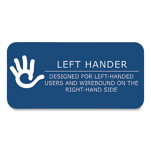 Roaring Spring Lefty Notebook, 1-Subject, Wide/Legal Rule, Assorted Cover Colors, (100) 10.5 x 8.5 Sheets, 24/Carton (13505CS)
