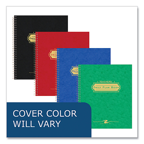 Roaring Spring Wirebound Teachers Plan Book, 11 x 8.5, Randomly Assorted Cover Colors, 24/Carton (12144CS)