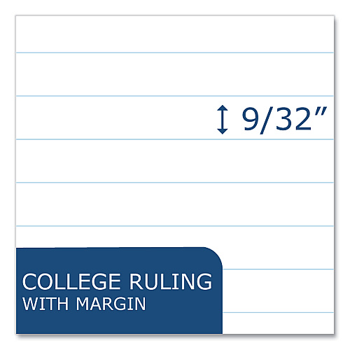 Roaring Spring Loose Leaf Paper, 8.5 x 11, 3-Hole Punched, College Rule, White, 100 Sheets/Pack, 48 Packs/Carton (83911CS)