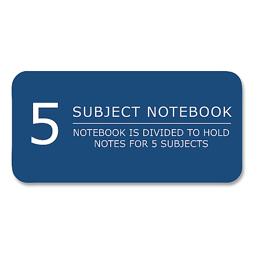 Roaring Spring Genesis Notebook, 5-Subject, Medium/College Rule, Randomly Assorted Cover Color, (200) 11 x 9 Sheets, 12/Carton (13115CS)