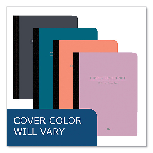 Roaring Spring Poly Flex Composition Notebook, Med/College Rule, Assorted Cover, (70) 9.75 x 7.5 Sheets, 24/Carton (77294CS)