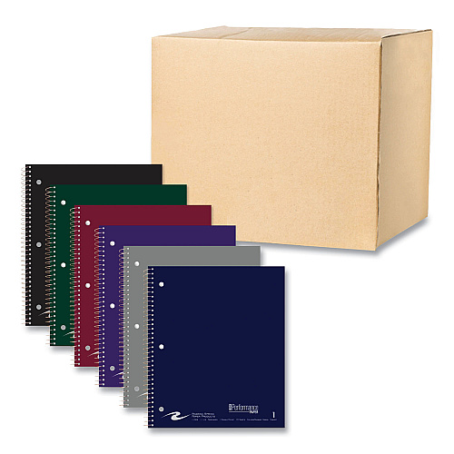 Roaring Spring Subject Wirebound Notebook, 1-Subject, Medium/College Rule, Assorted Cover, (80) 11 x 9 Sheets, 24/Carton (11299CS)