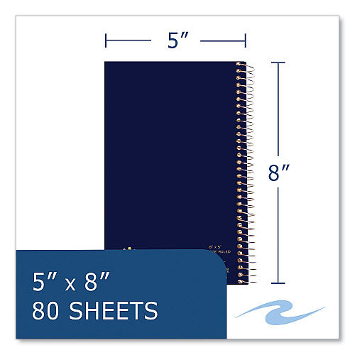 Roaring Spring Lefty Notebook, 1-Subject, Medium/College Rule, Randomly Assorted Cover Color, (80) 8 x 5 Sheet, 24/Carton (13507CS)