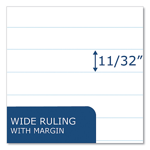Roaring Spring Loose Leaf Paper, 8 x 10.5, 3-Hole Punched, Wide Rule, White, 150 Sheets/Pack, 24 Packs/Carton (20050CS)