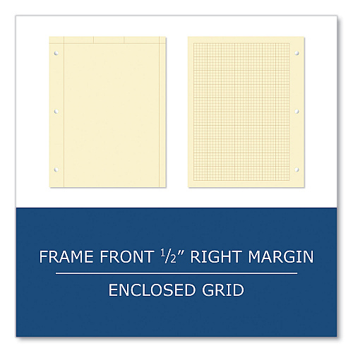Roaring Spring Engineer Pad, Quadrille Rule (5 sq/in), 100 Buff 8.5 x 11 Sheets, 24/Carton (95182CS)