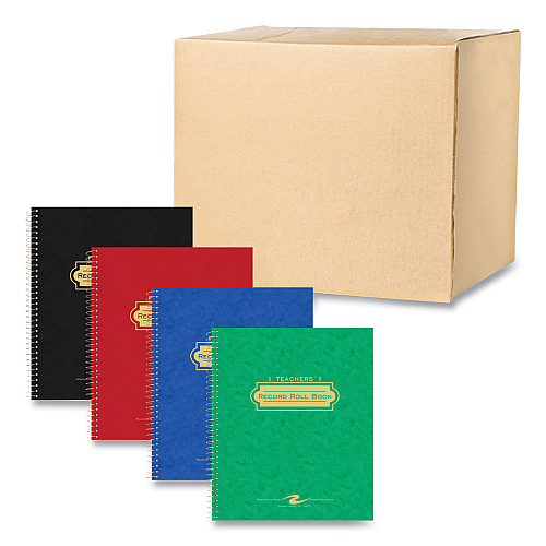 Roaring Spring Teacher's Record and Roll Book, 11 x 8.5, Randomly Assorted Cover Colors, 24/Carton (72900CS)